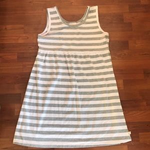 Gray stripe tank dress